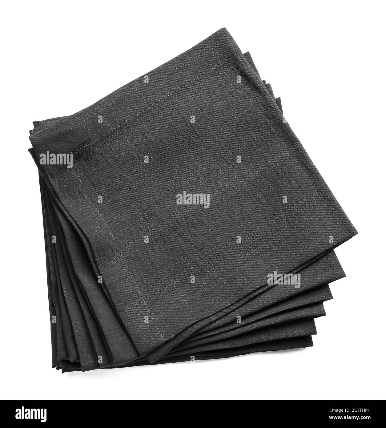 Fabric napkins on white background Stock Photo