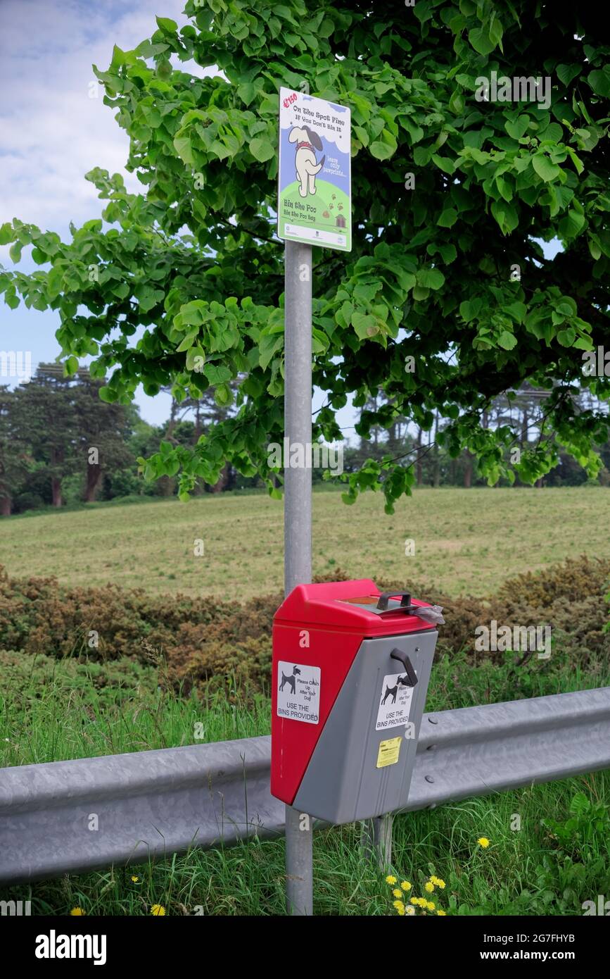 GREYSTONES, IRELAND Jun 29, 2021 Vertical shot of the "Bin the Poo