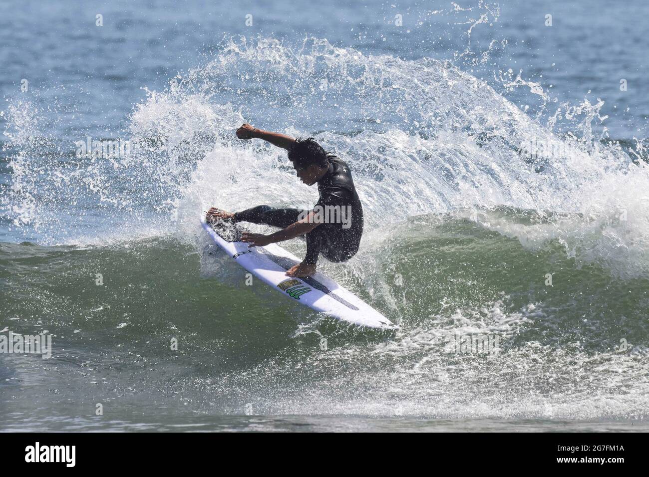 Hiroto Ohhara, July 10, 2021   Surfing : at Tsurigasaki Beach in Ichinomiya, Chiba, Japan. ( Photo by KONDO/AFLO ) Stock Photo