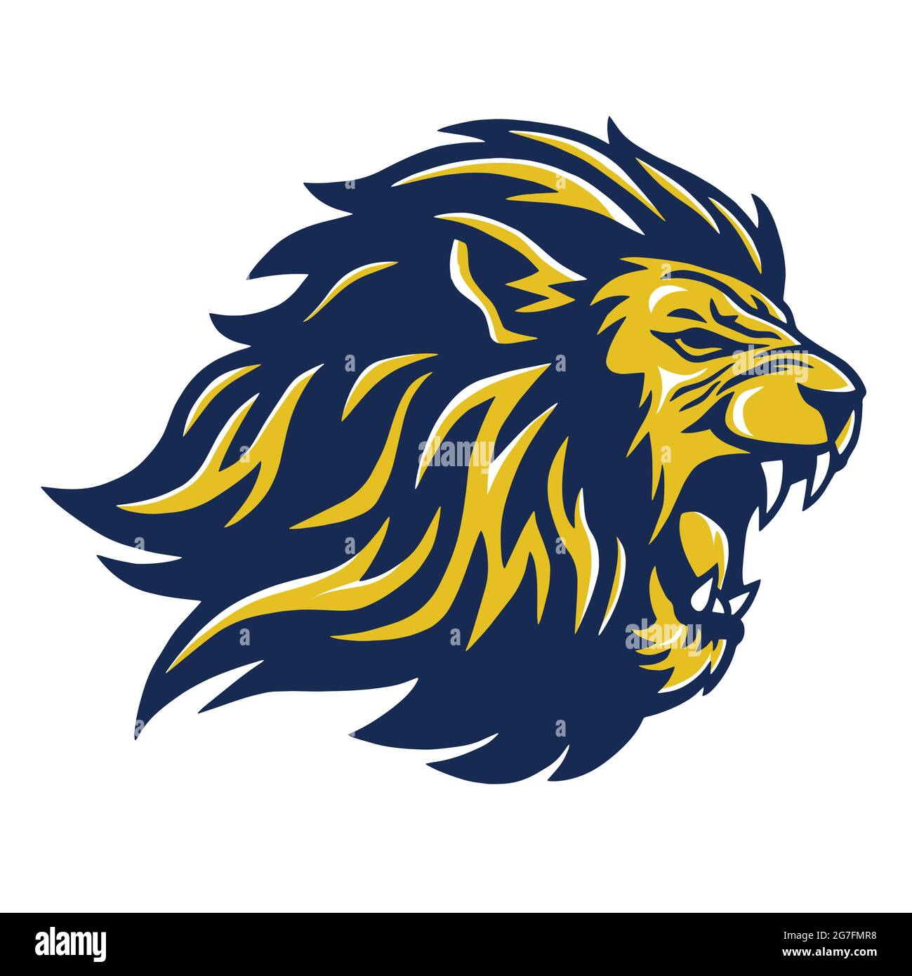 Wild Lion Head Mascot Stock Vector Image & Art - Alamy