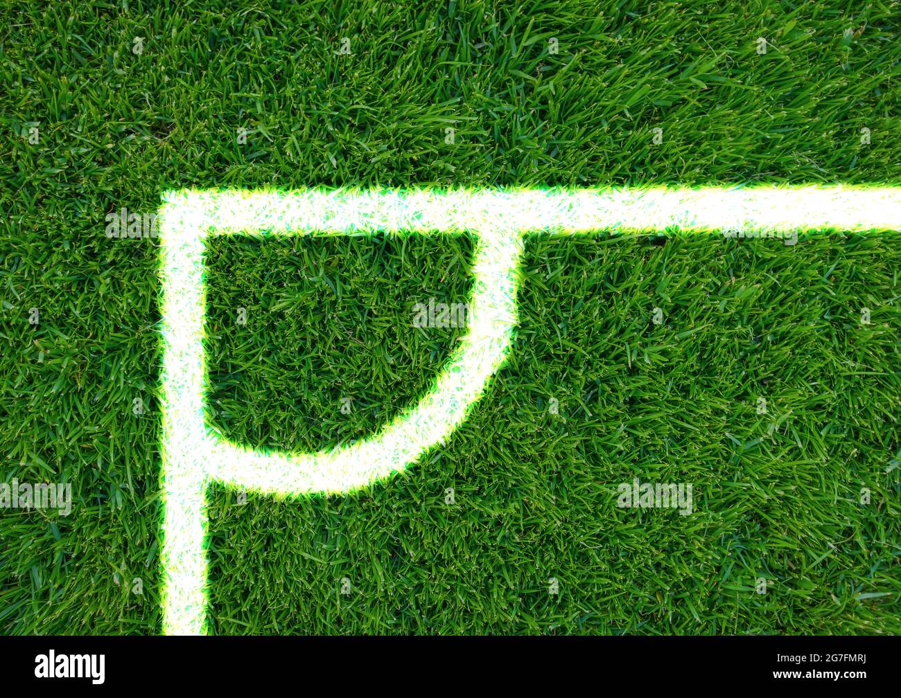 Empty Corner Position Football Stadium Corner. Top View Nobody Stock