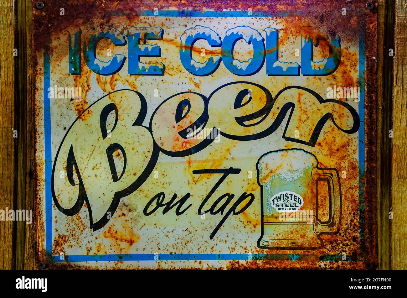Cold Beer On Tap Best Head TIN SIGN funny retro mug art metal poster bar decor 