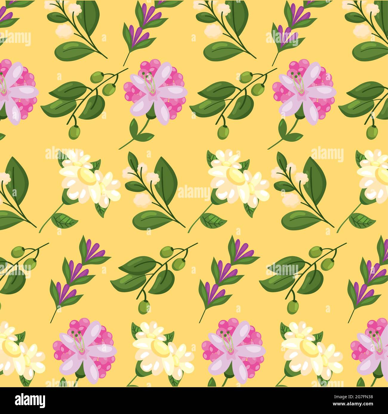 spring nature set icons Stock Vector
