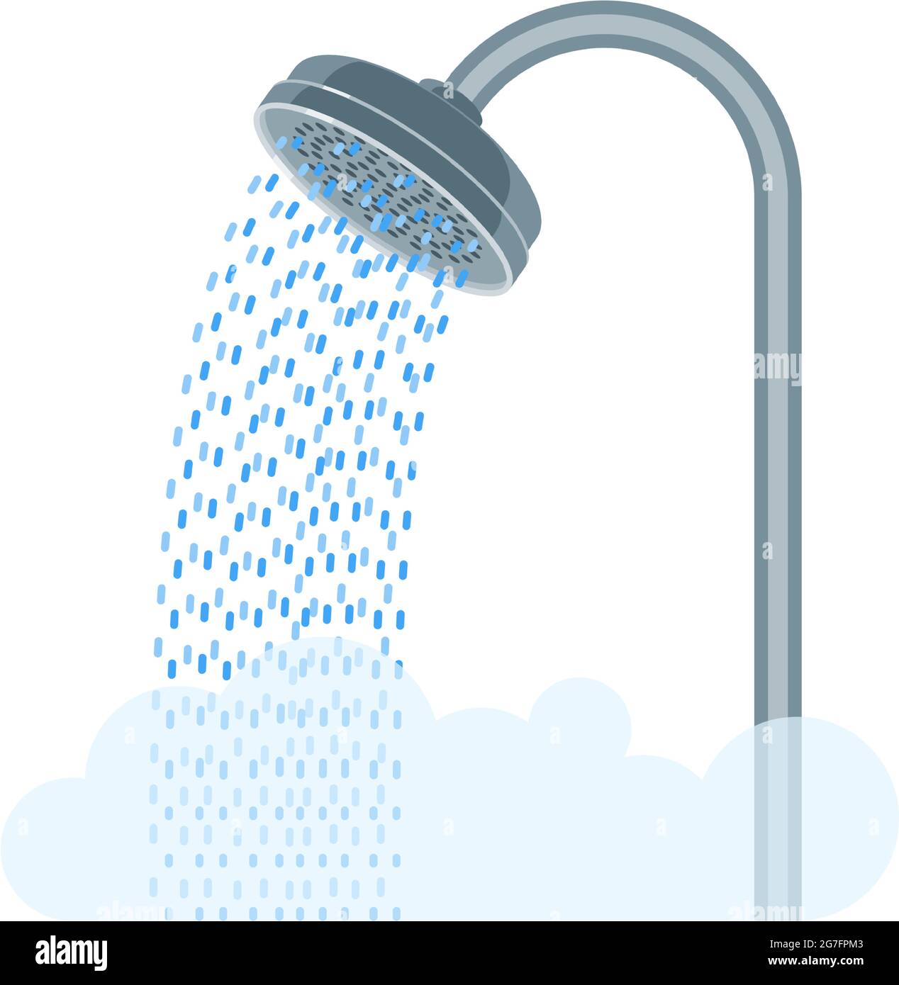 Shower head vector bathroom equipment isolated icon Stock Vector Image