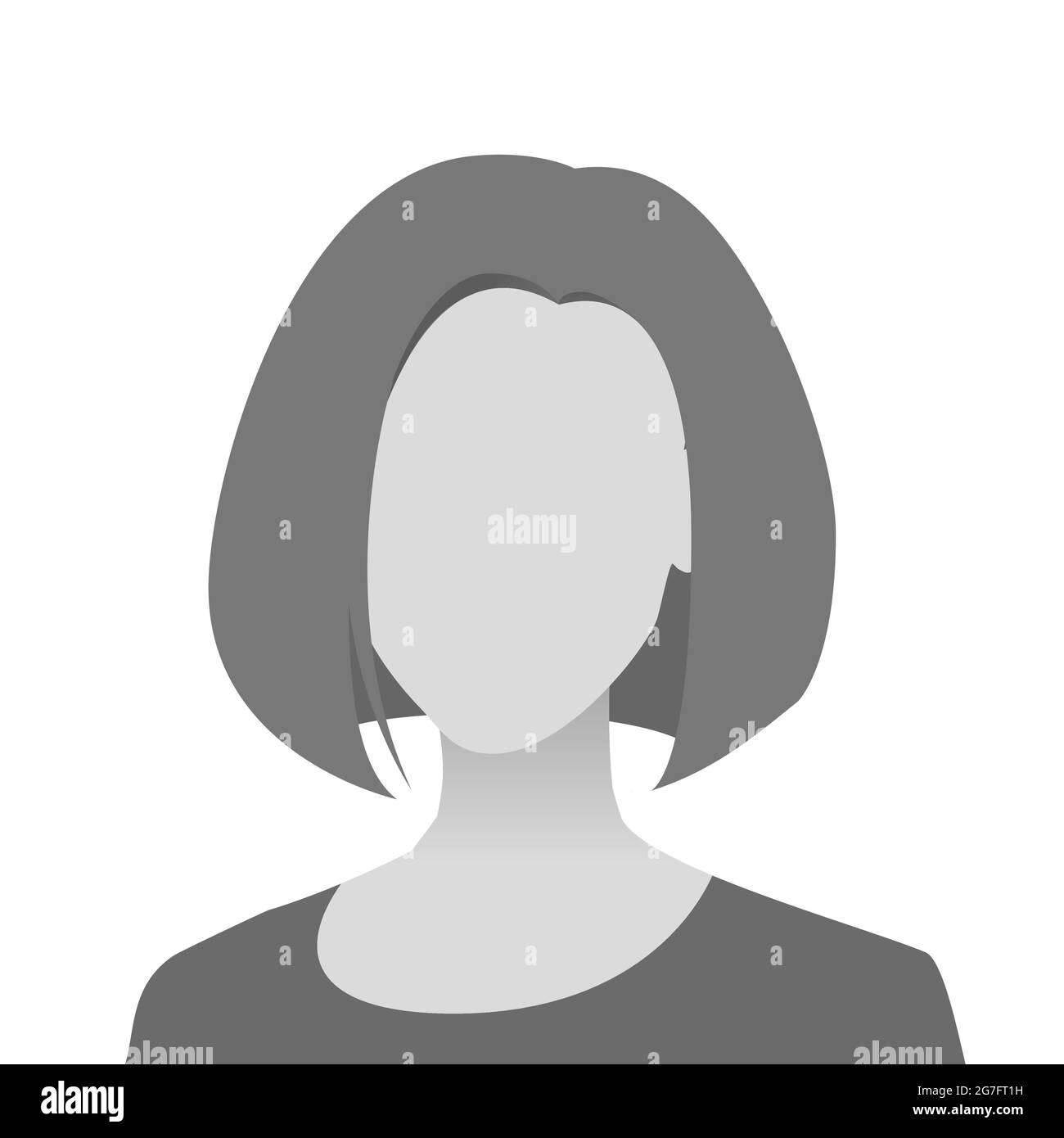 Default avatar photo placeholder. Grey profile picture icon. Woman ...