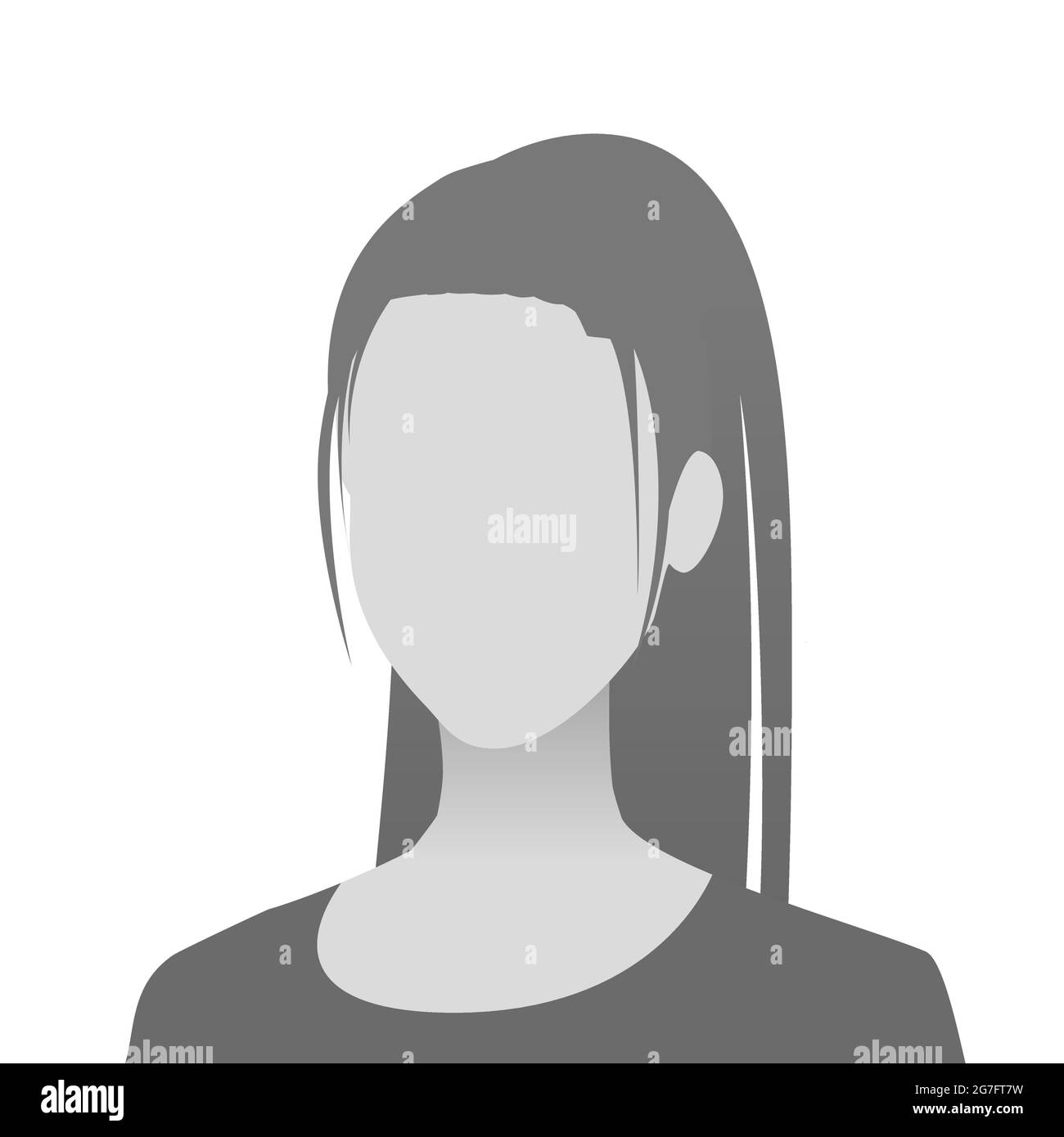 Default avatar photo placeholder. Grey profile picture icon. Woman in t ...