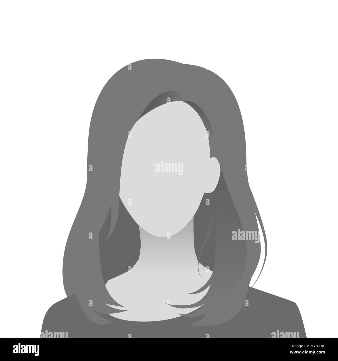 Vector Big Set of Anime Faces with Hair. Flat Gray Icons of Girls for Web  and Mobile. Default Placeholder Avatar Profile on Gray Background. Gray  Stock Vector Image & Art - Alamy
