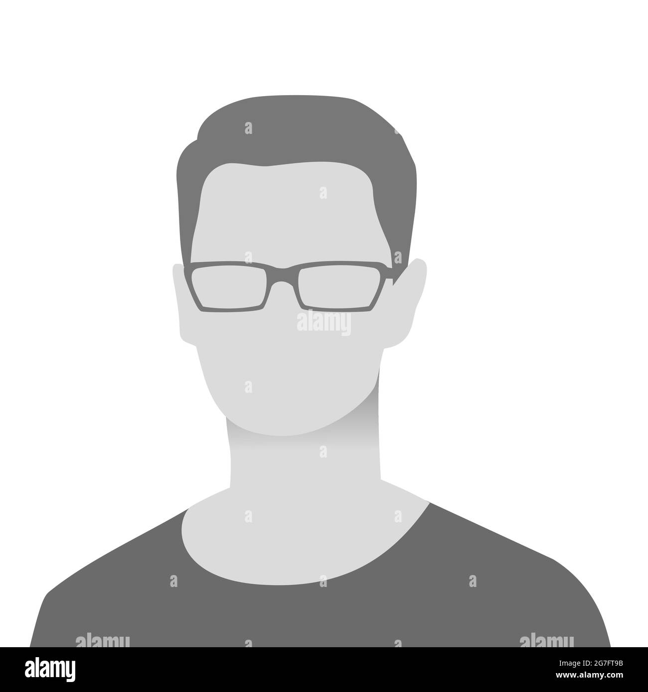 Default avatar photo placeholder. Grey profile picture icon. Man in t ...