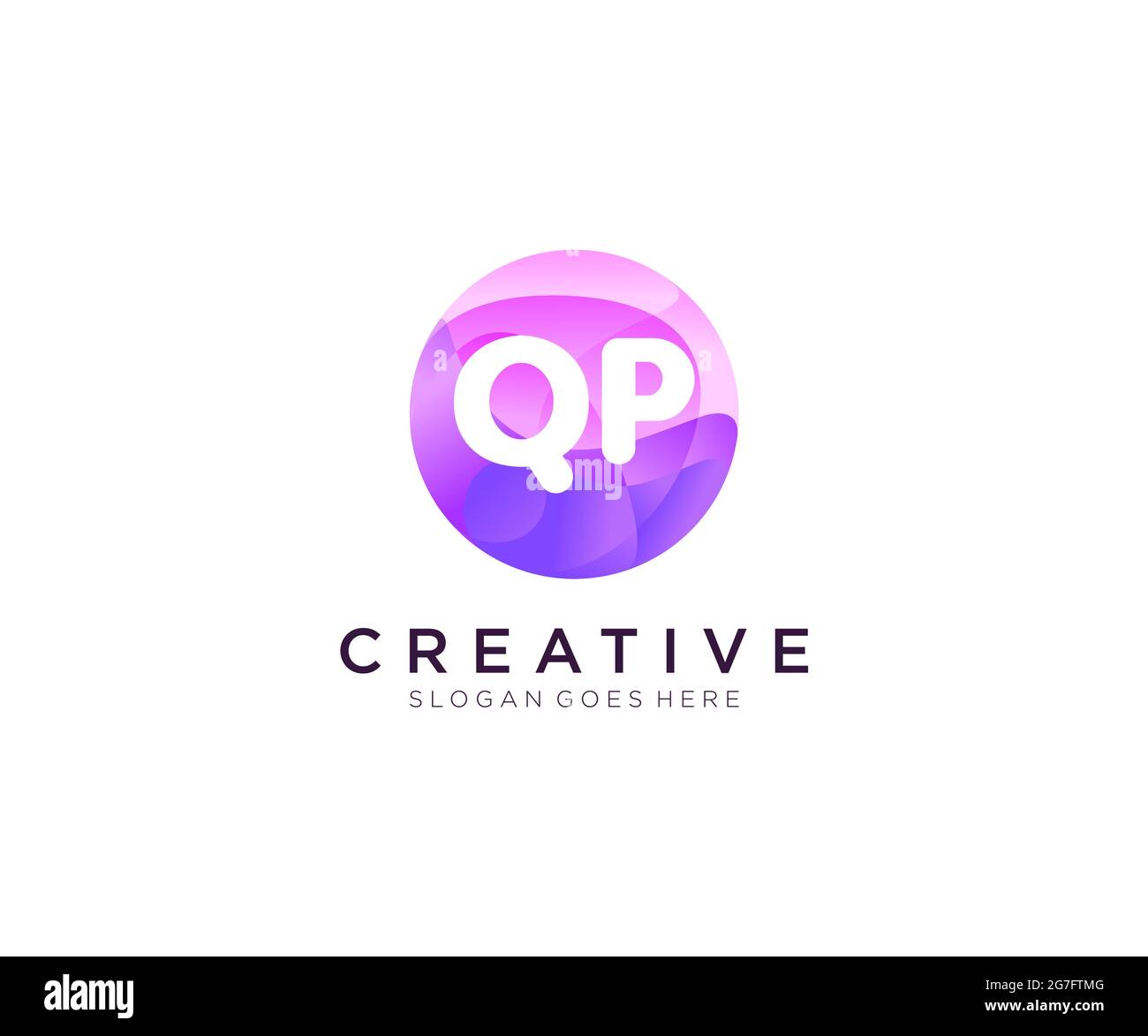 QP initial logo With Colorful Circle template Stock Vector Image & Art ...