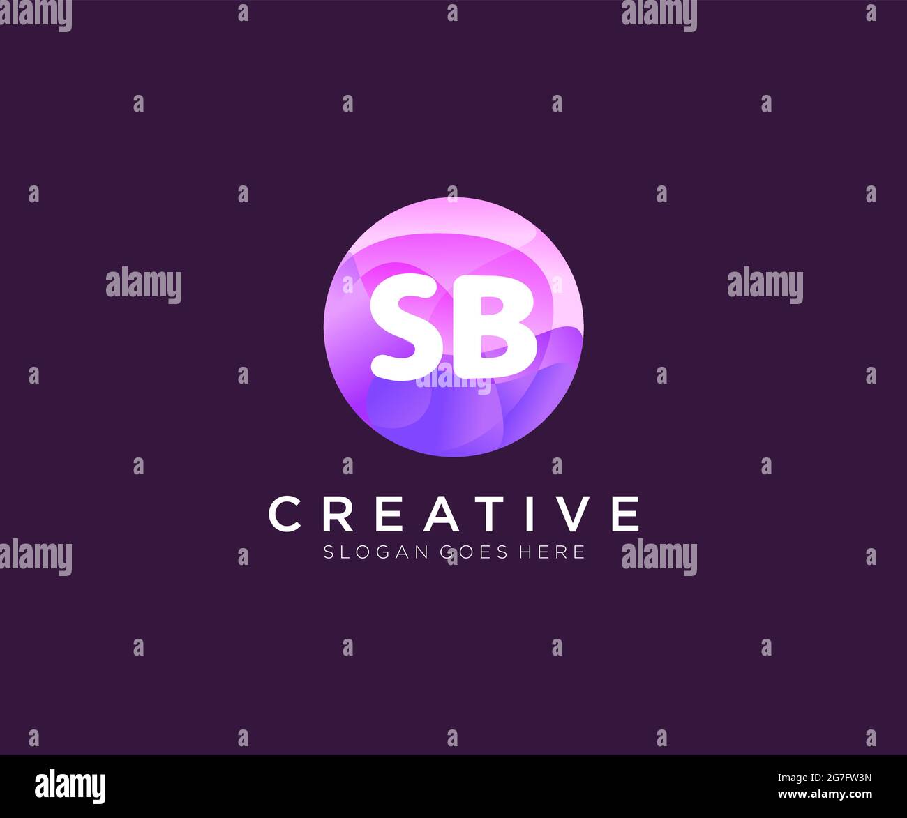 SB initial logo With Colorful Circle template Stock Vector Image & Art ...