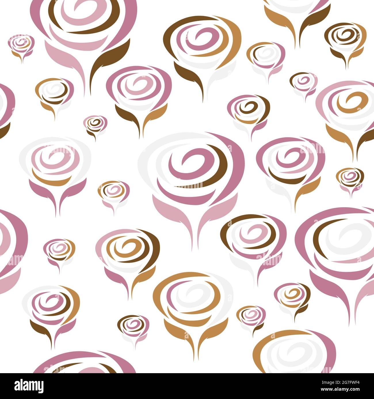 Rose seamless flower Background Template vector icon illustration Stock ...
