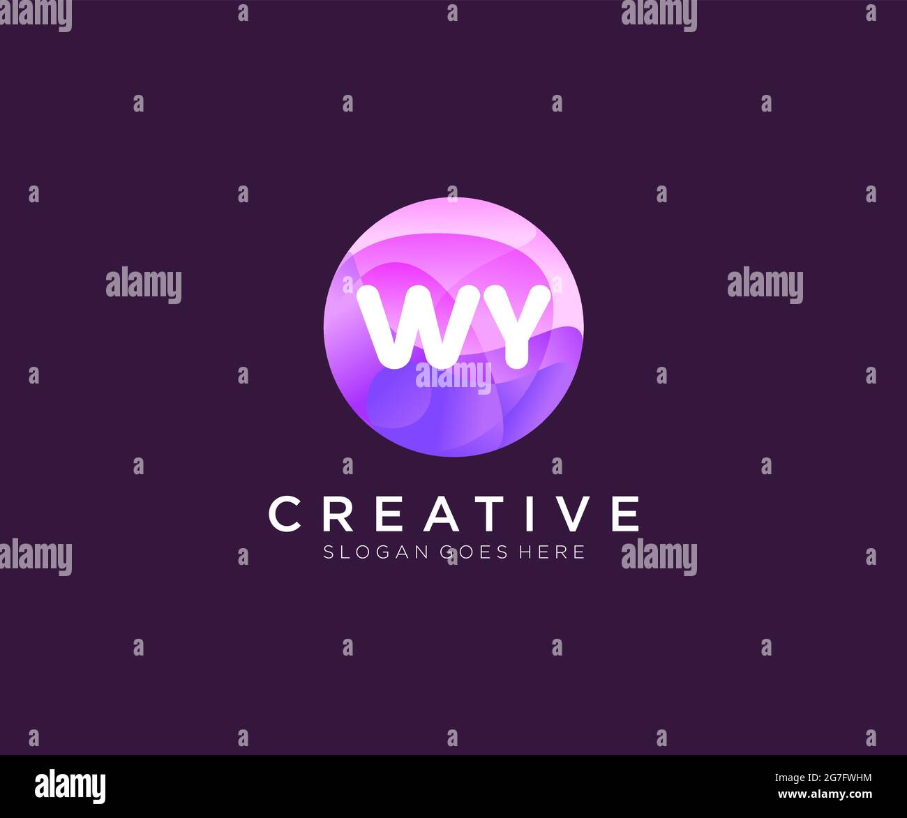 WY initial logo With Colorful Circle template Stock Vector Image & Art ...