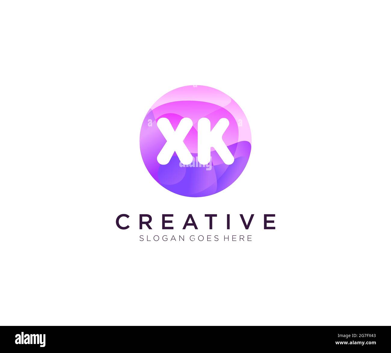 XK initial logo With Colorful Circle template Stock Vector Image & Art ...