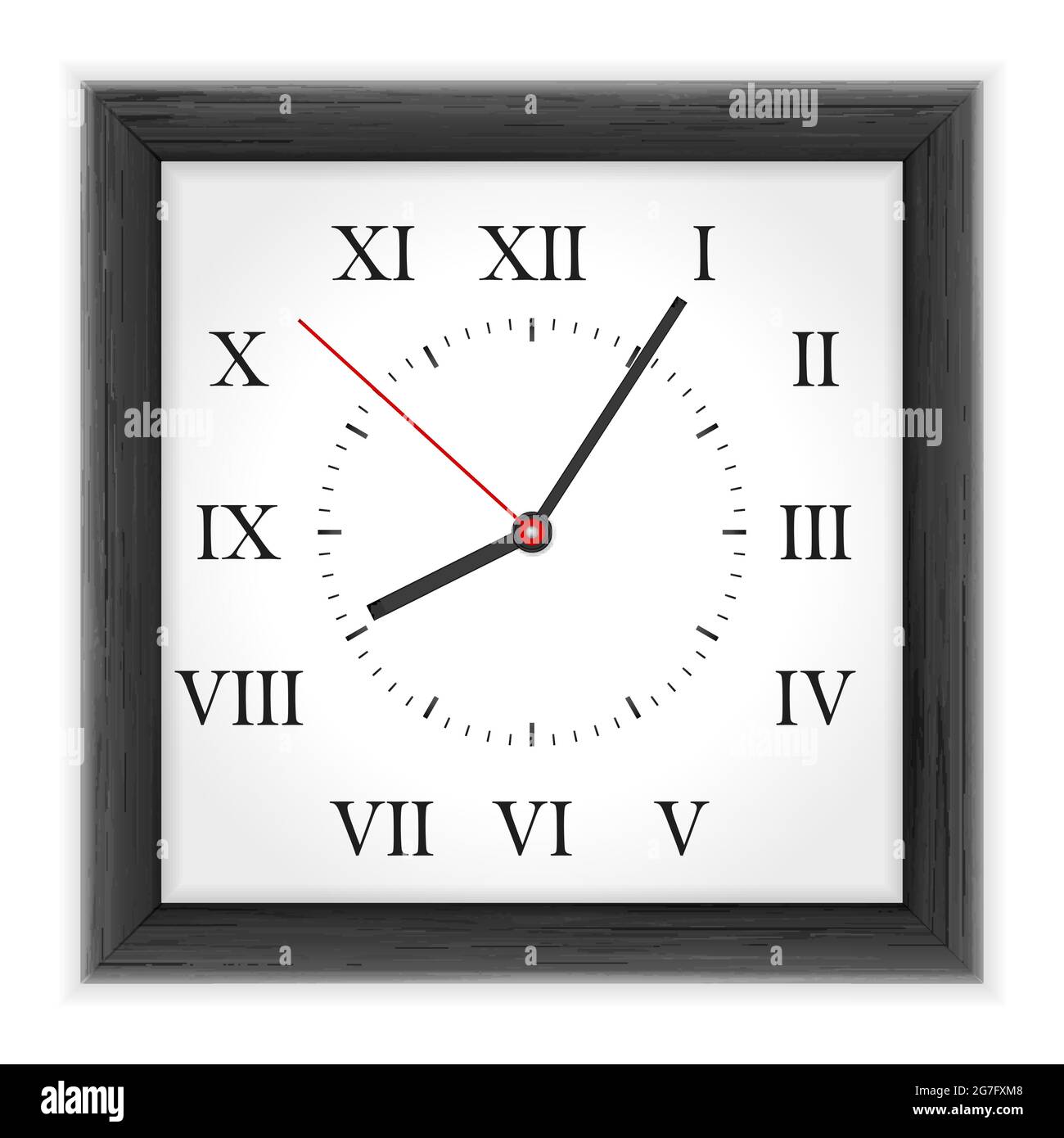 Wall clock on a white background. Vector illustration Stock Vector ...