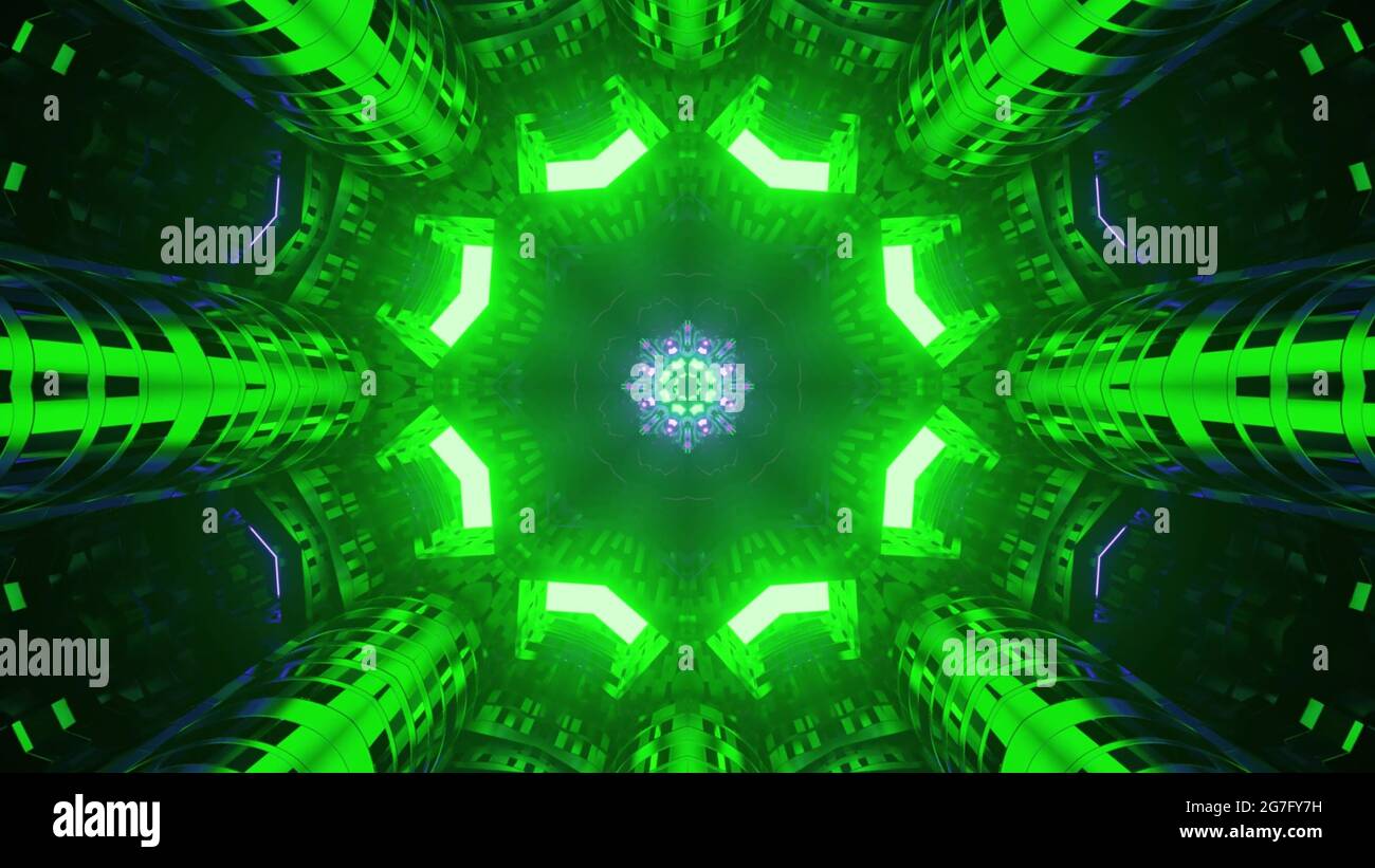 Abstract background design with futuristic patterns and green cool ...