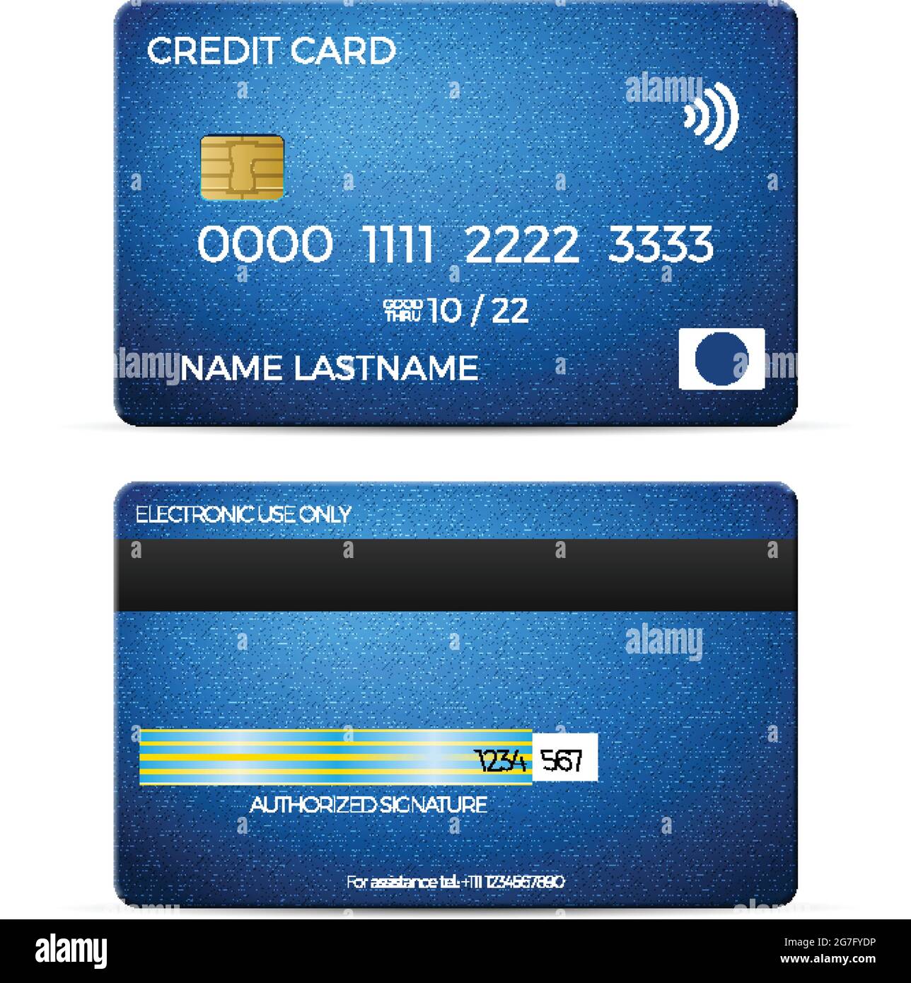 Credit card on a white background. Vector illustration Stock Vector ...