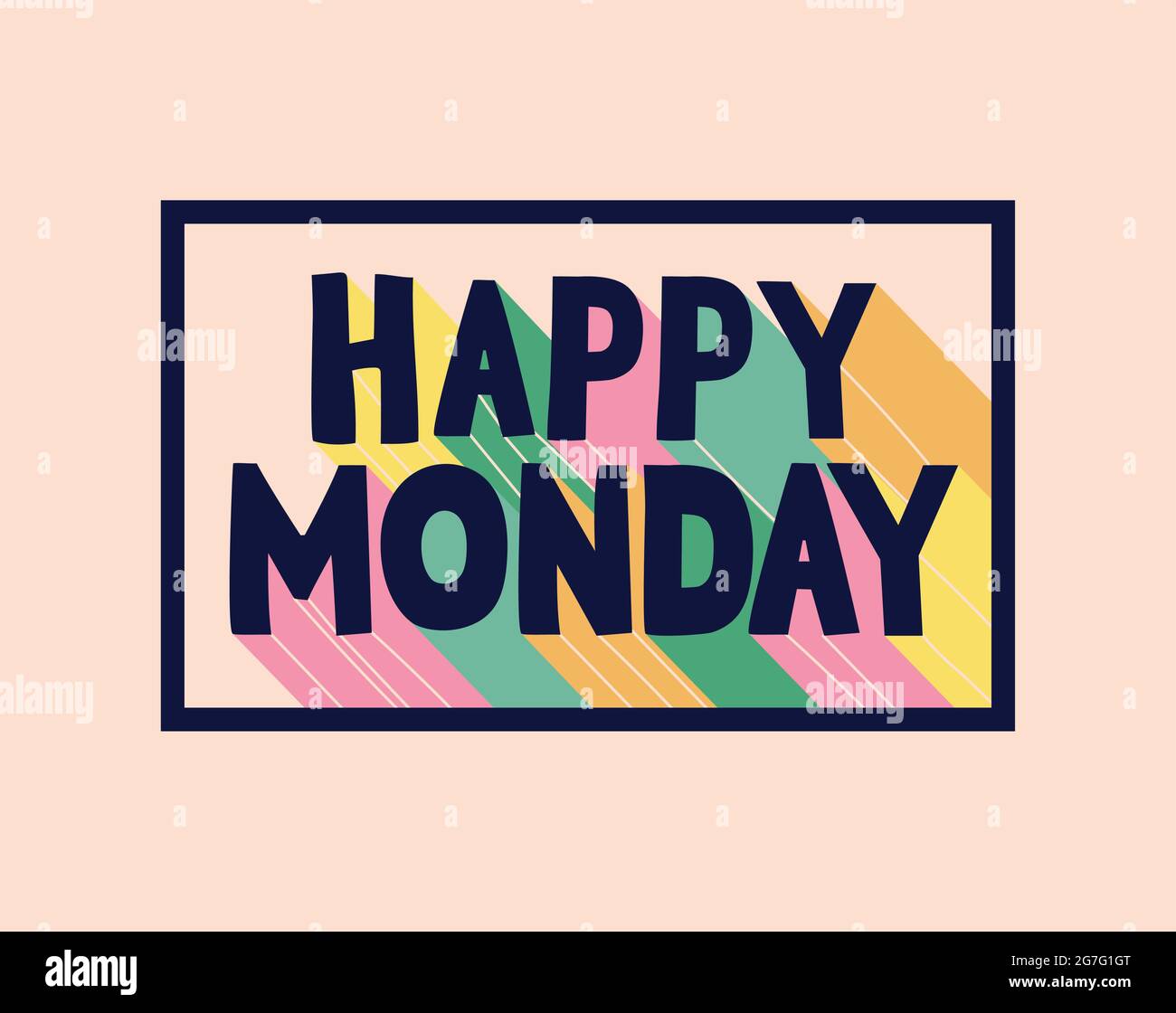 motivational cartel of happy monday Stock Vector Image & Art - Alamy