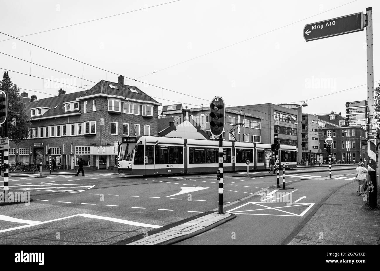 AMSTERDAM, NETHERLANDS. JUNE 06, 2021. Beautiful facades of the old