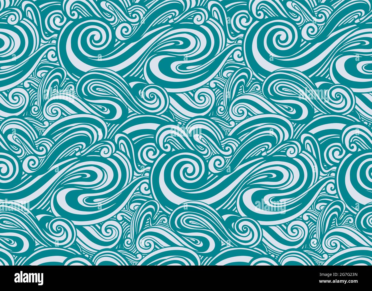 Seamless pattern wave abstract.Line drawing style.Fashion textile fabric. Stock Vector