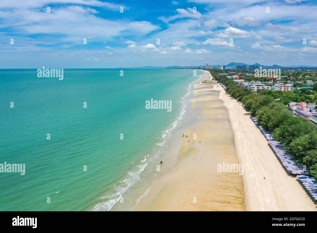 Cha Am Beach in Phetchaburi, Thailand Stock Photo - Alamy