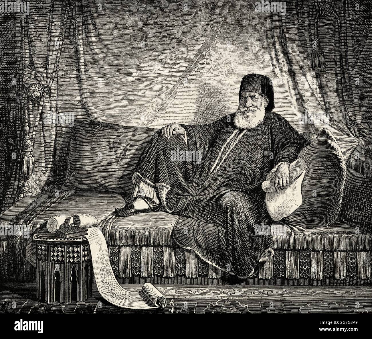 Portrait of Mehemet Ali or Muhammad Ali Pasha al-Mas'ud ibn Agha ...