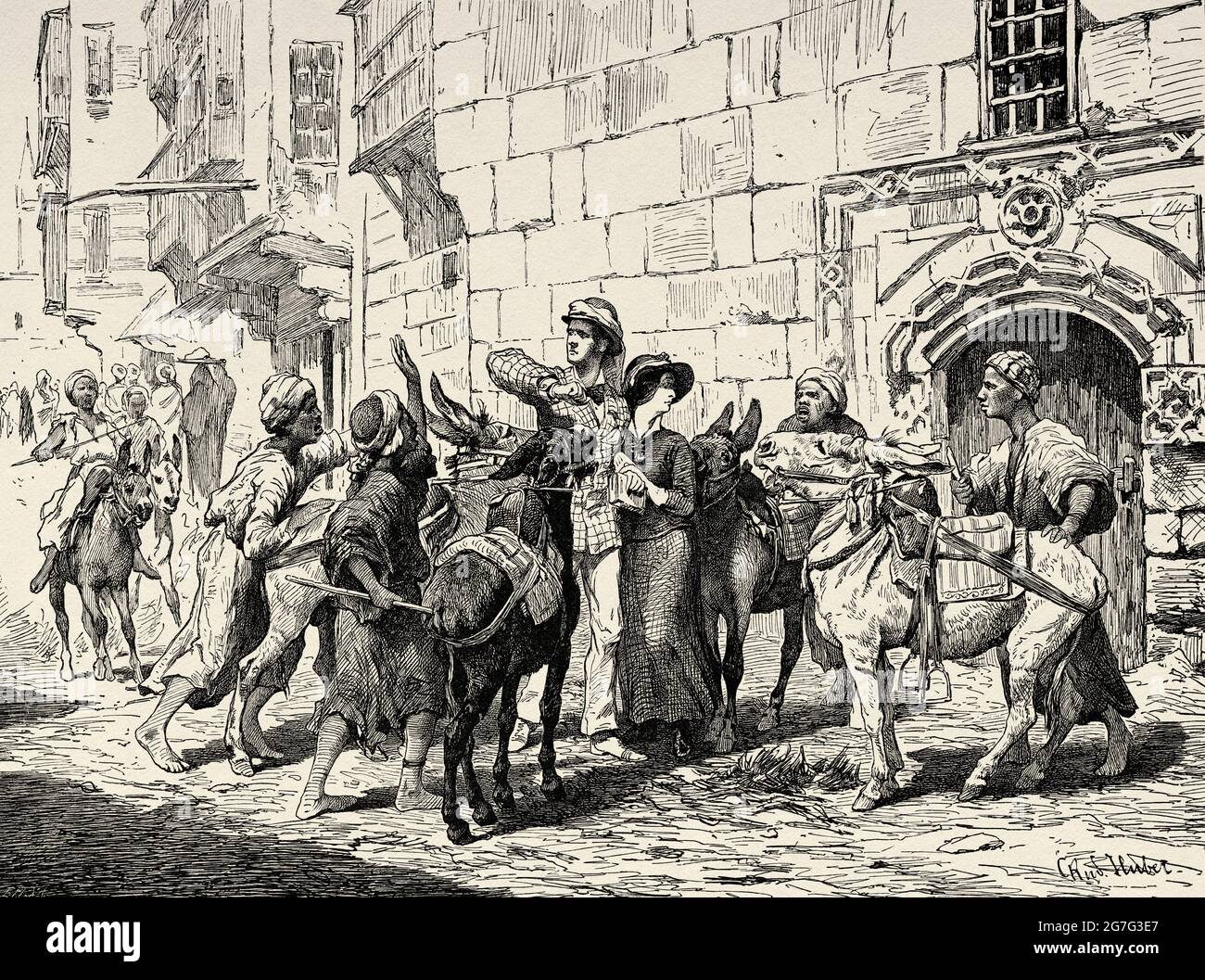 Tourists 19th century hi-res stock photography and images