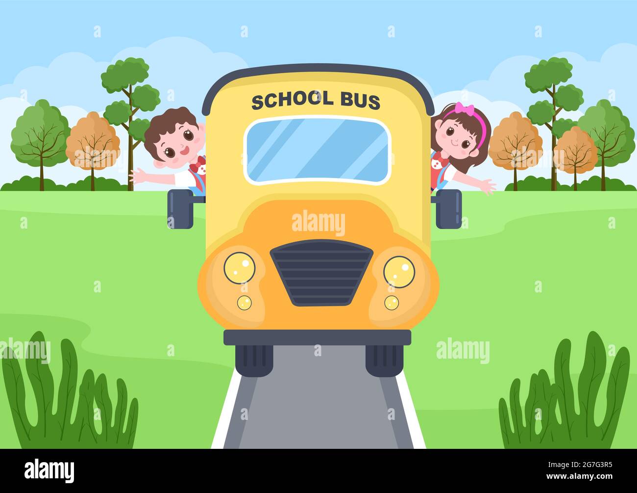 school bus vector free download