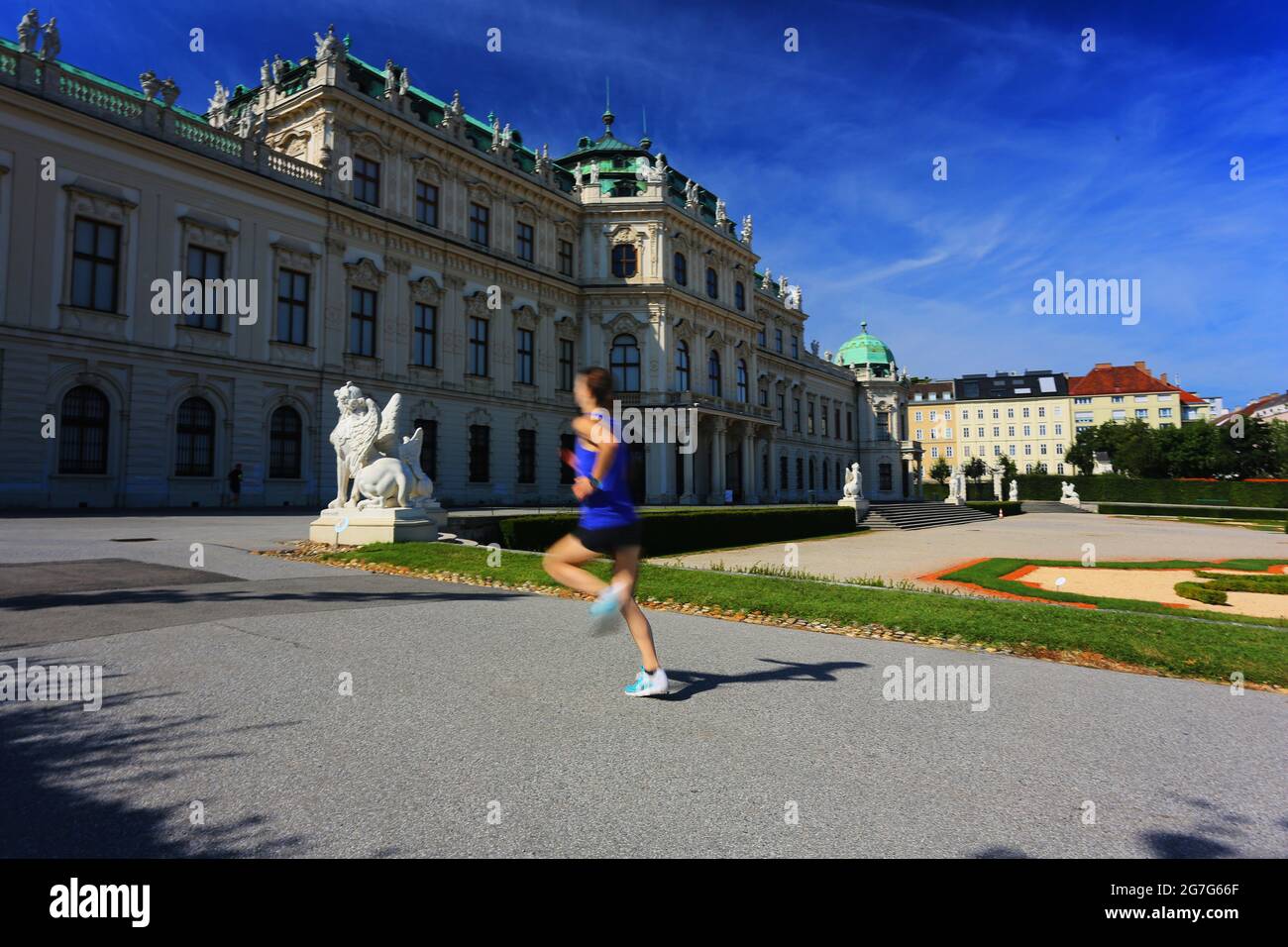 Wien, Architektur, das Barockes Schloss Belvedere ist das meistbesuchtes Kunstmuseum Österreichs Stock Photo