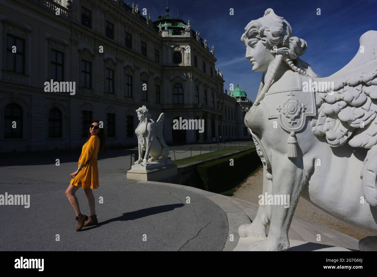 Wien, Architektur, das Barockes Schloss Belvedere ist das meistbesuchtes Kunstmuseum Österreichs Stock Photo