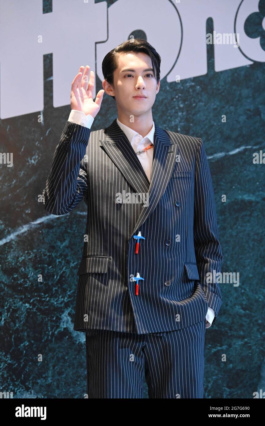 Chinese actor and model Wang Hedi attends a campaign for luxury