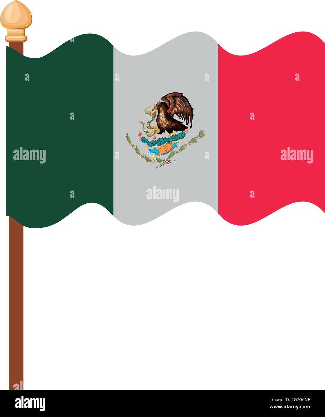 mexican flag illustration Stock Vector Image &amp; Art - Alamy