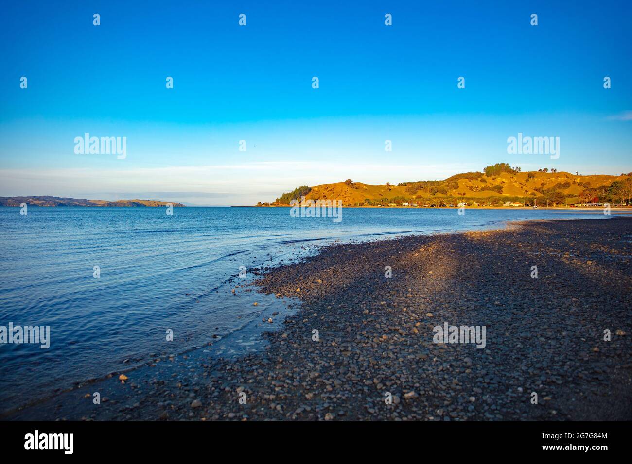 Kawakawa Bay Beach, New Zealand in summer. Stock Photo