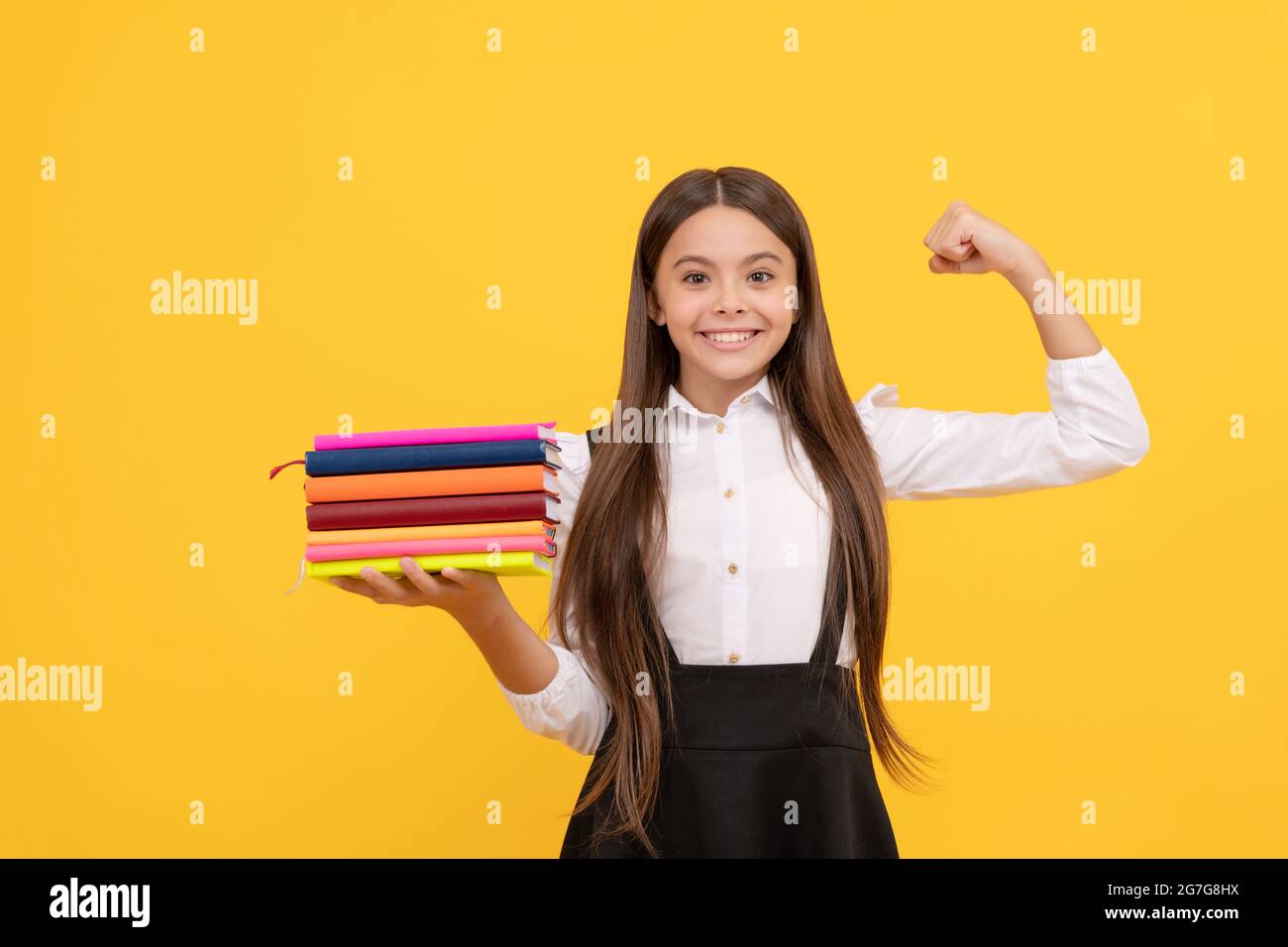 educational childrens literature. successful intellectual child. pass exams perfectly. Stock Photo