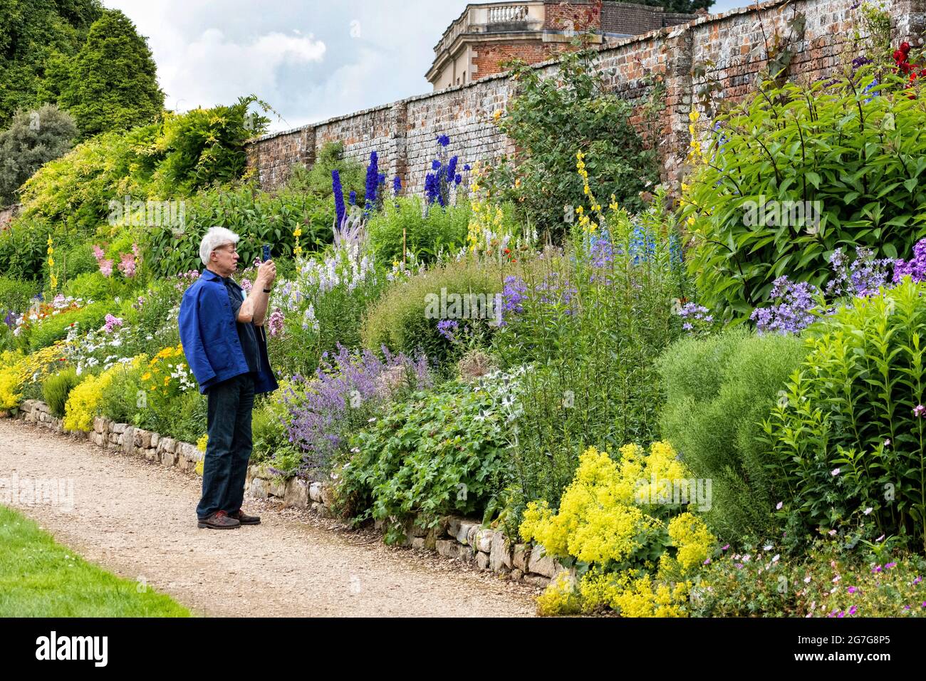 The Herbaceous Boarder at Waterperry Garden Wheatley Oxfordshire UK Stock Photo