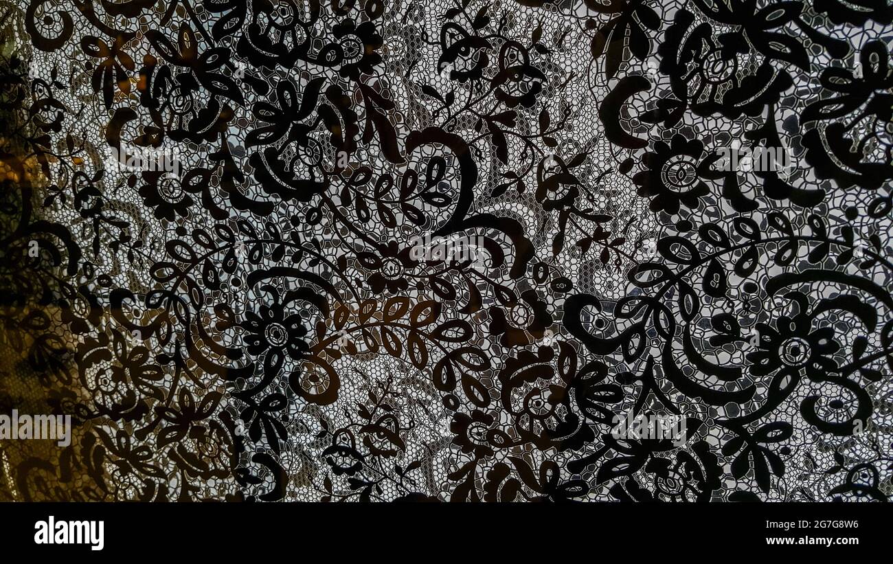Black & white Seamless Floral and flower pattern and texture Stock ...