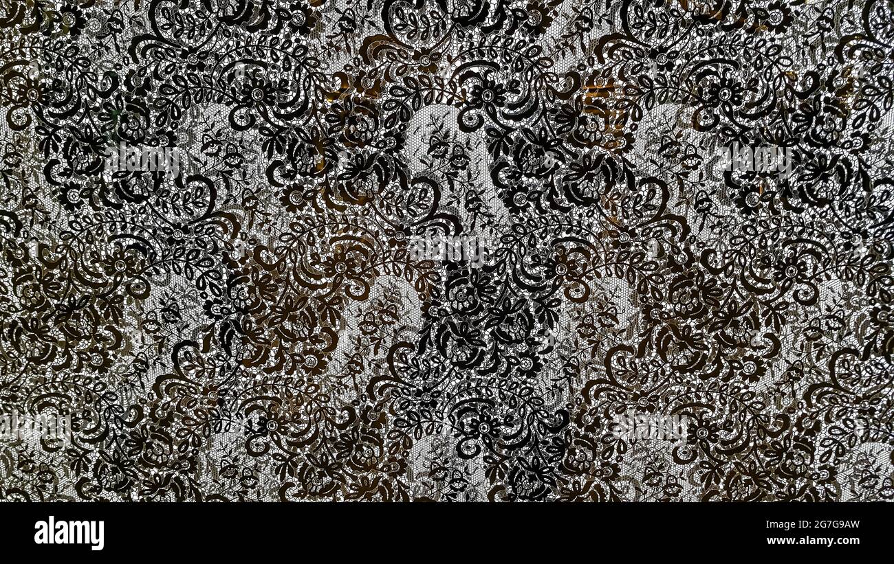 Black & white Seamless Floral and flower pattern and texture Stock ...