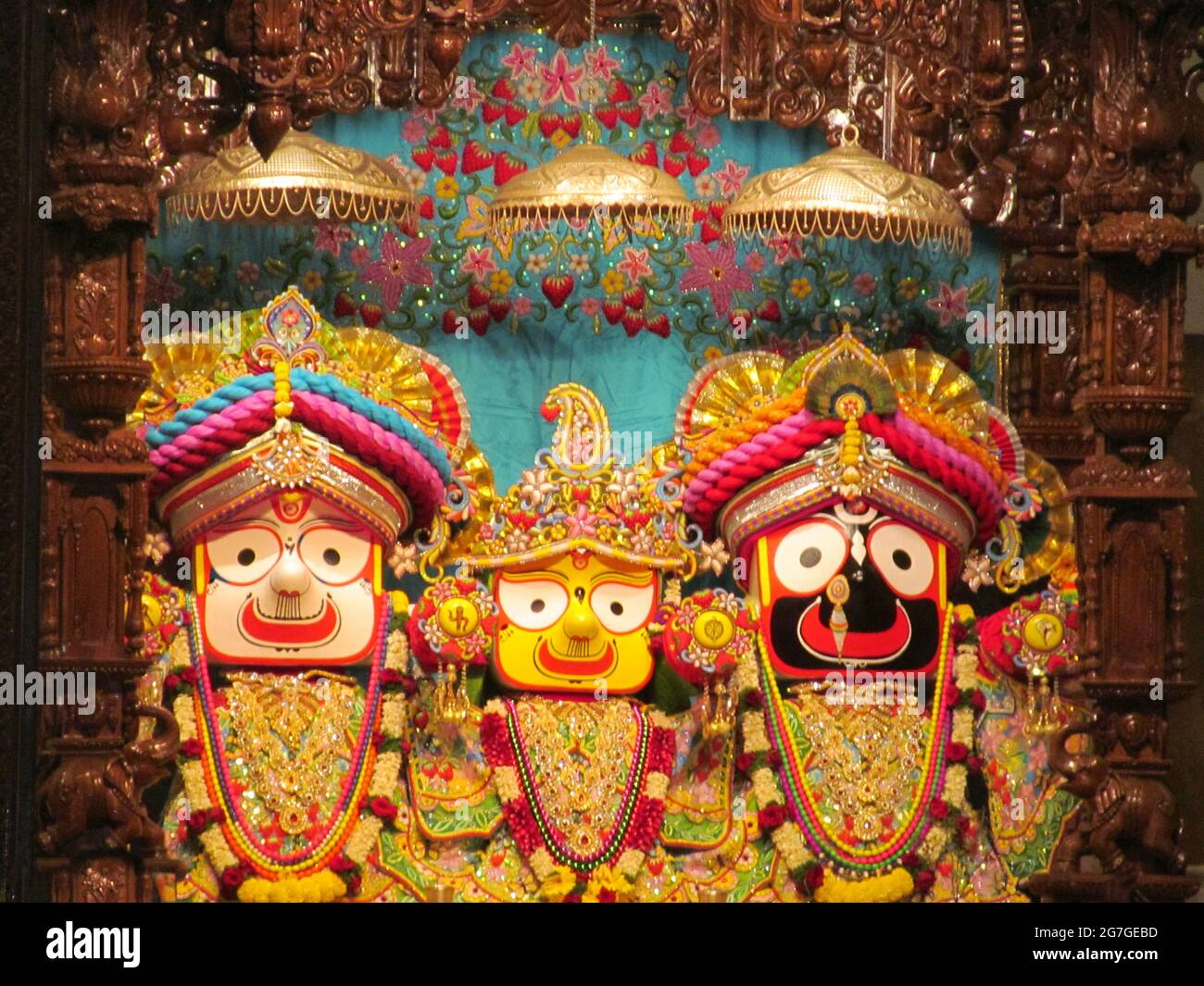 Lord Jagannath Baldev and Subadhra IDOLS at ISKCON Pune, Maharashtra, India Stock Photo Alamy