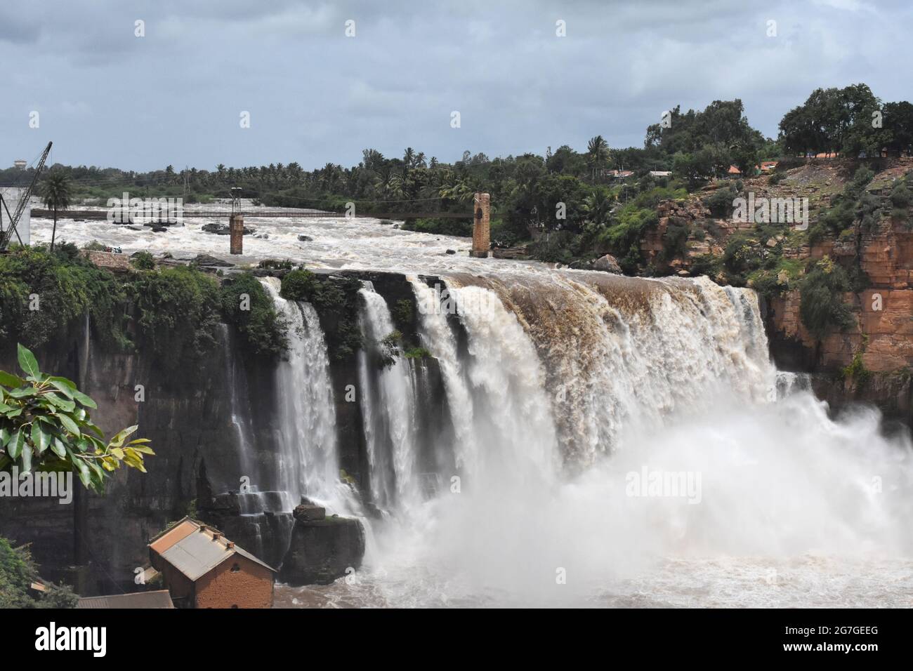 Gokak Waterfalls, South India's Niagara, Karnataka, India Stock Photo