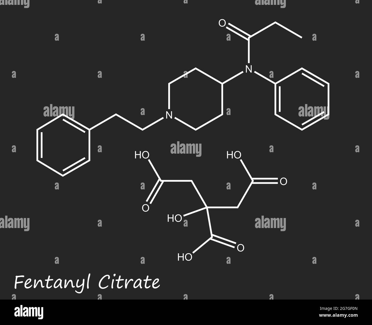 Fentanyl (fentanil) Opioid Analgesic Drug Molecule. Skeletal Formula. Stock  Photo, Picture and Royalty Free Image. Image 91287690.