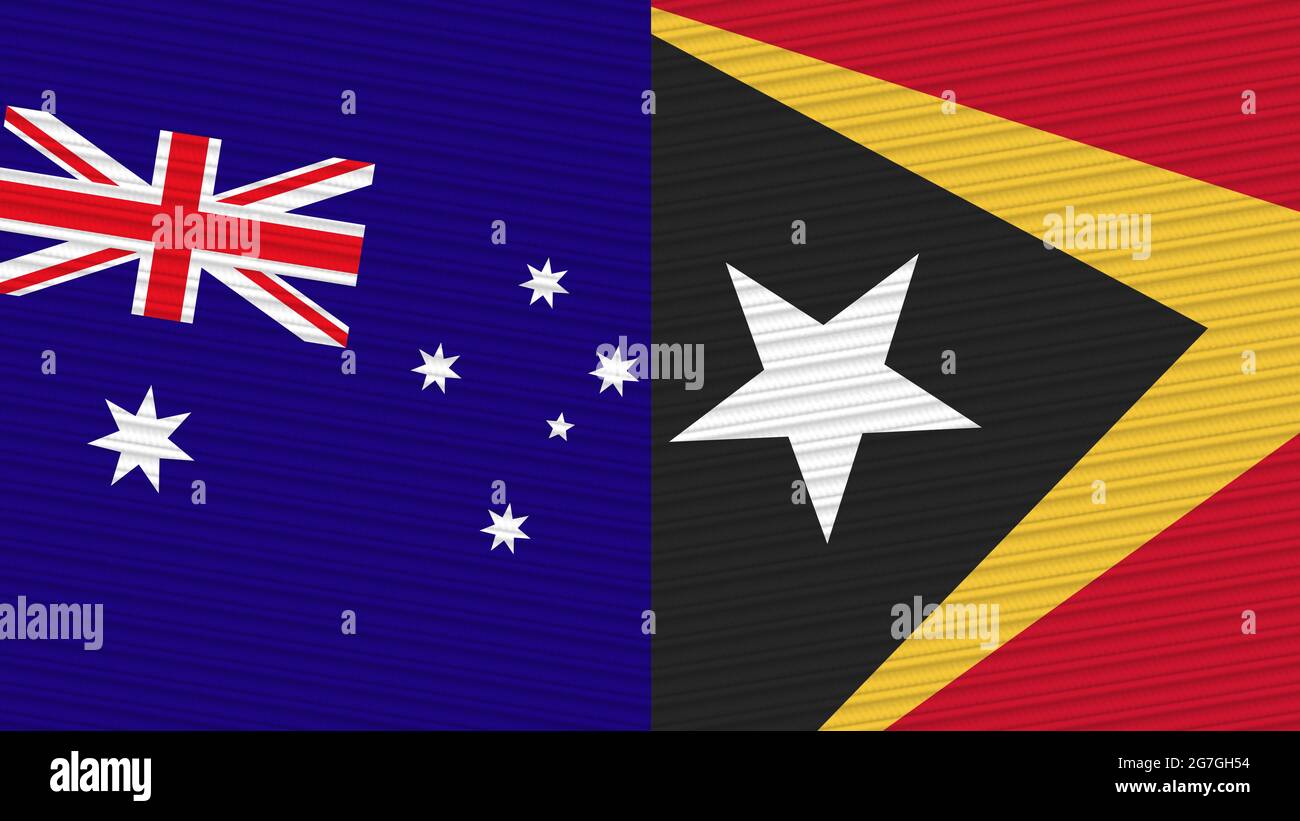 East Timor and Australia Two Half Flags Together Fabric Texture ...