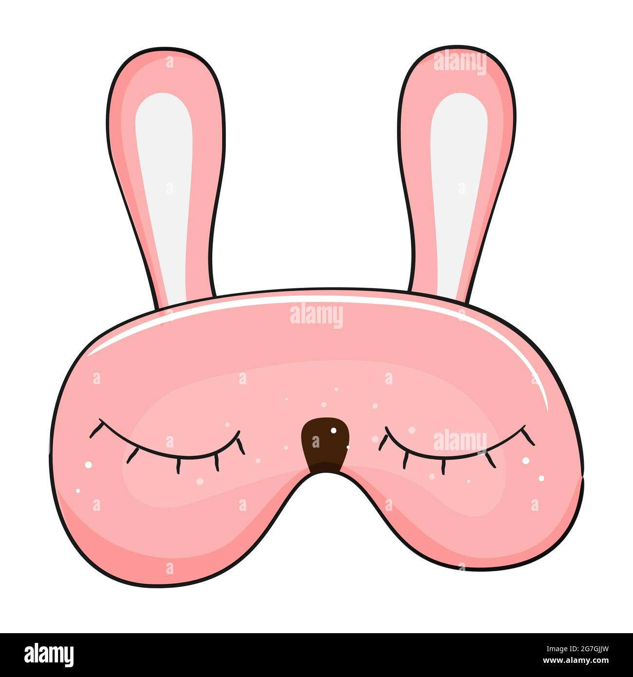 Cute sleeping bunny kid mask. Vector illustration Stock Vector Image