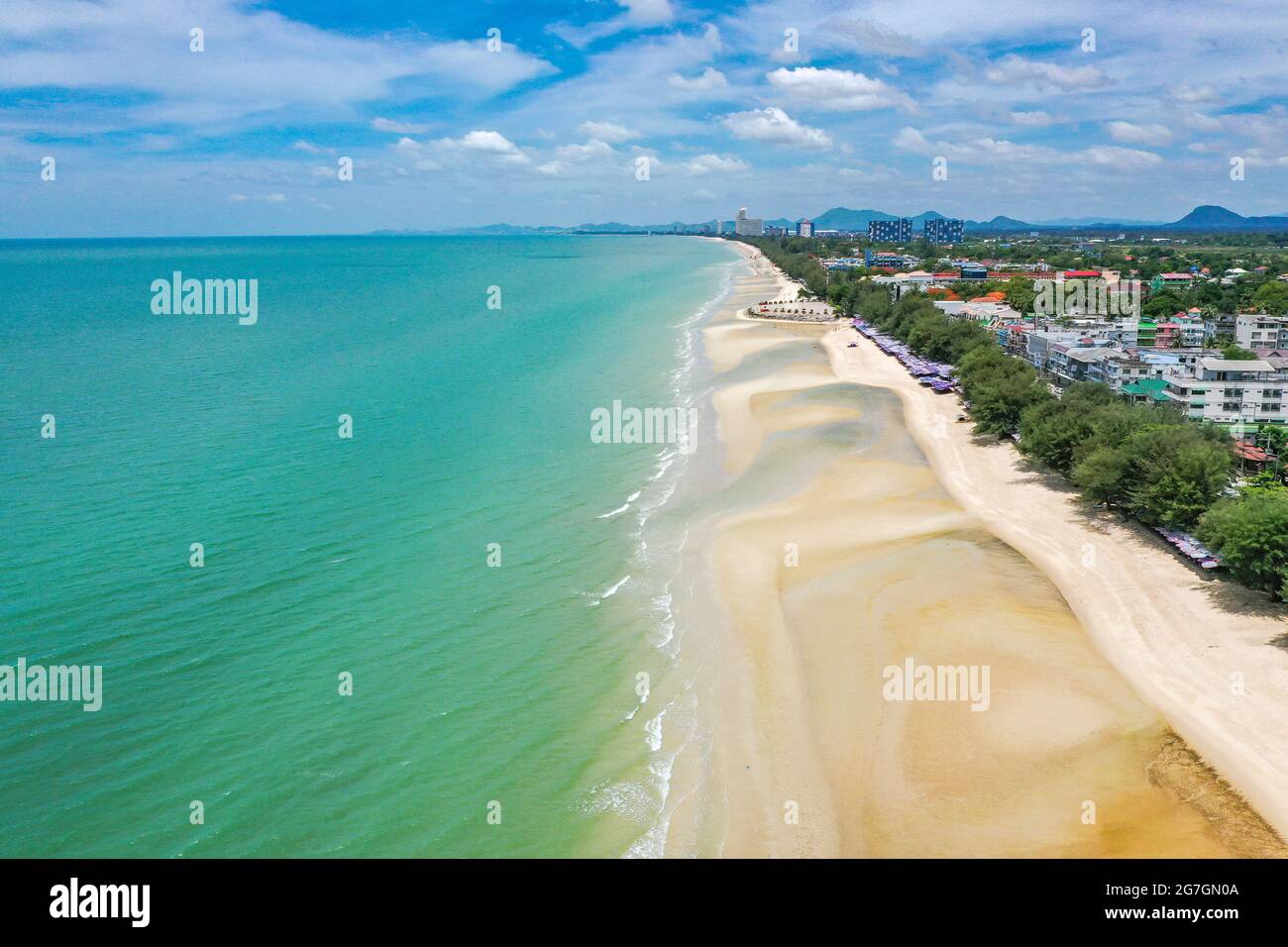 Cha Am Beach in Phetchaburi, Thailand, south east asia Stock Photo