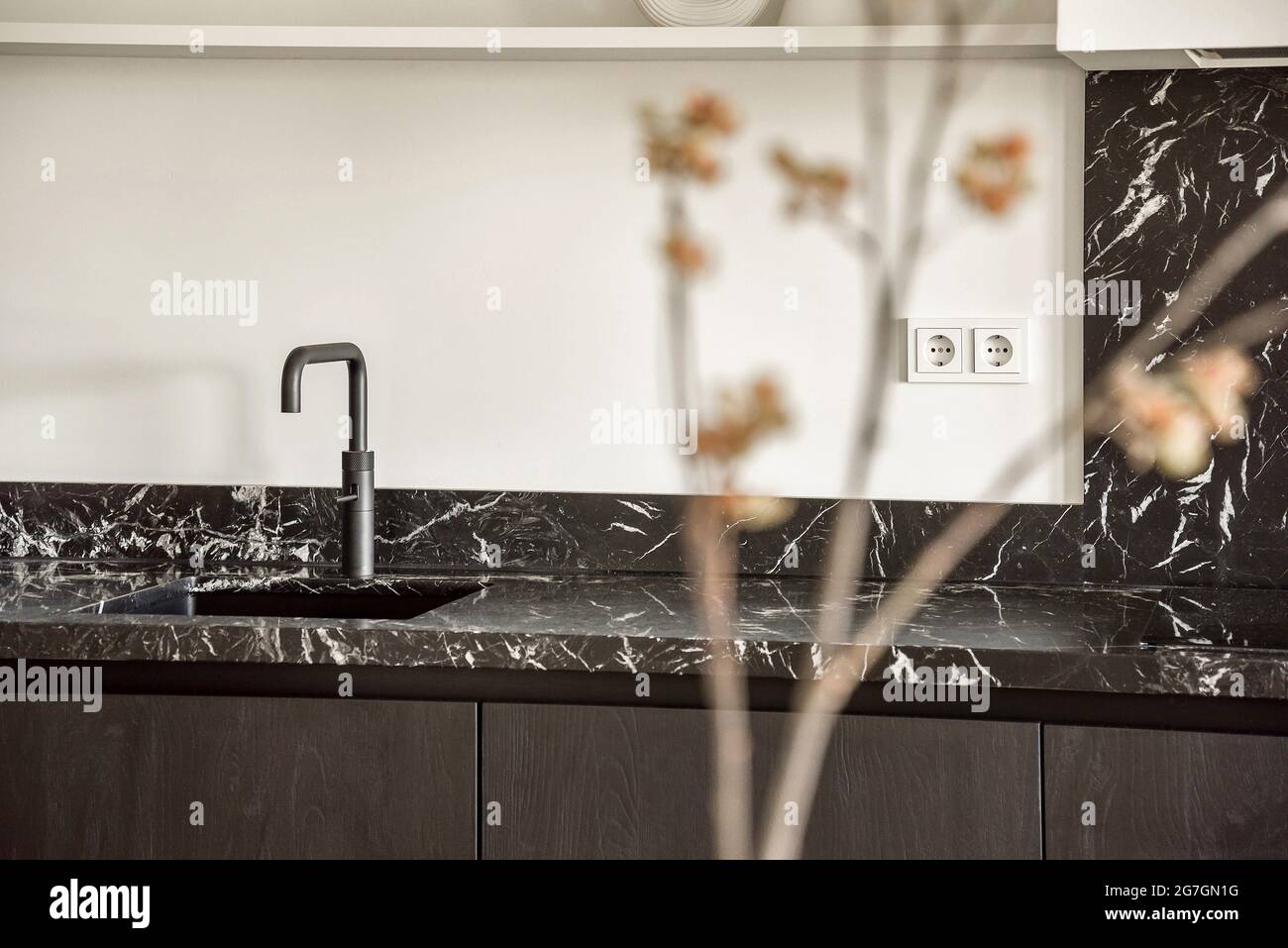 Luxury interior design of a modern kitchen Stock Photo - Alamy