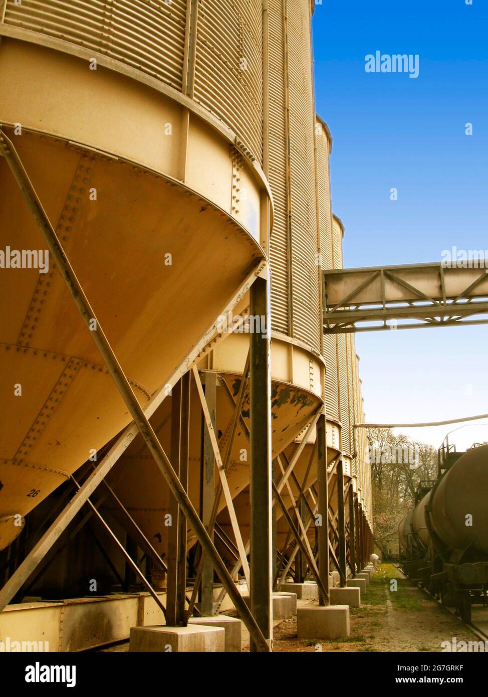 grain elevators, Austria Stock Photo