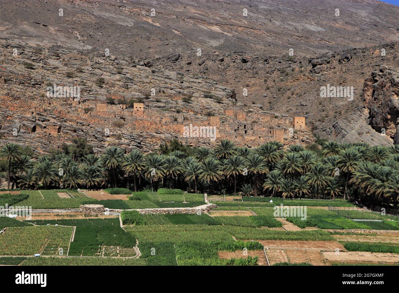 Ghost Town in Sultanate of Oman Stock Photo