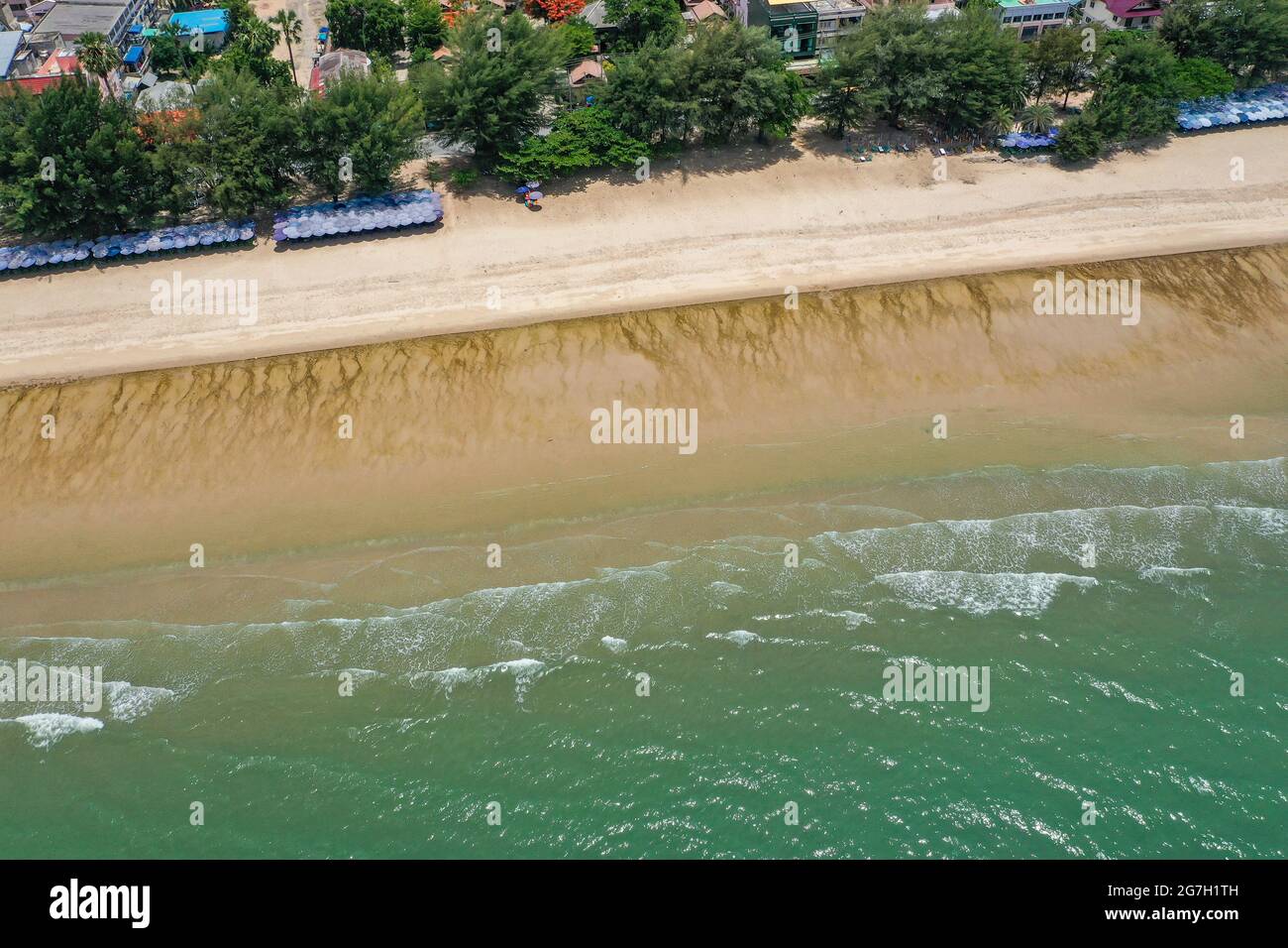 Cha Am Beach in Phetchaburi, Thailand, south east asia Stock Photo