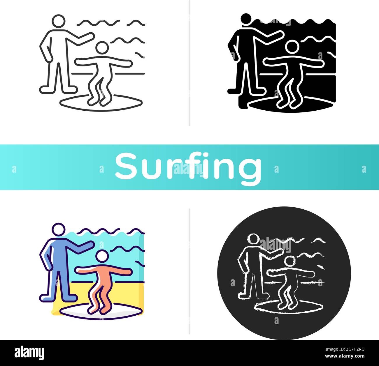 Surfing lessons icon Stock Vector Image & Art - Alamy