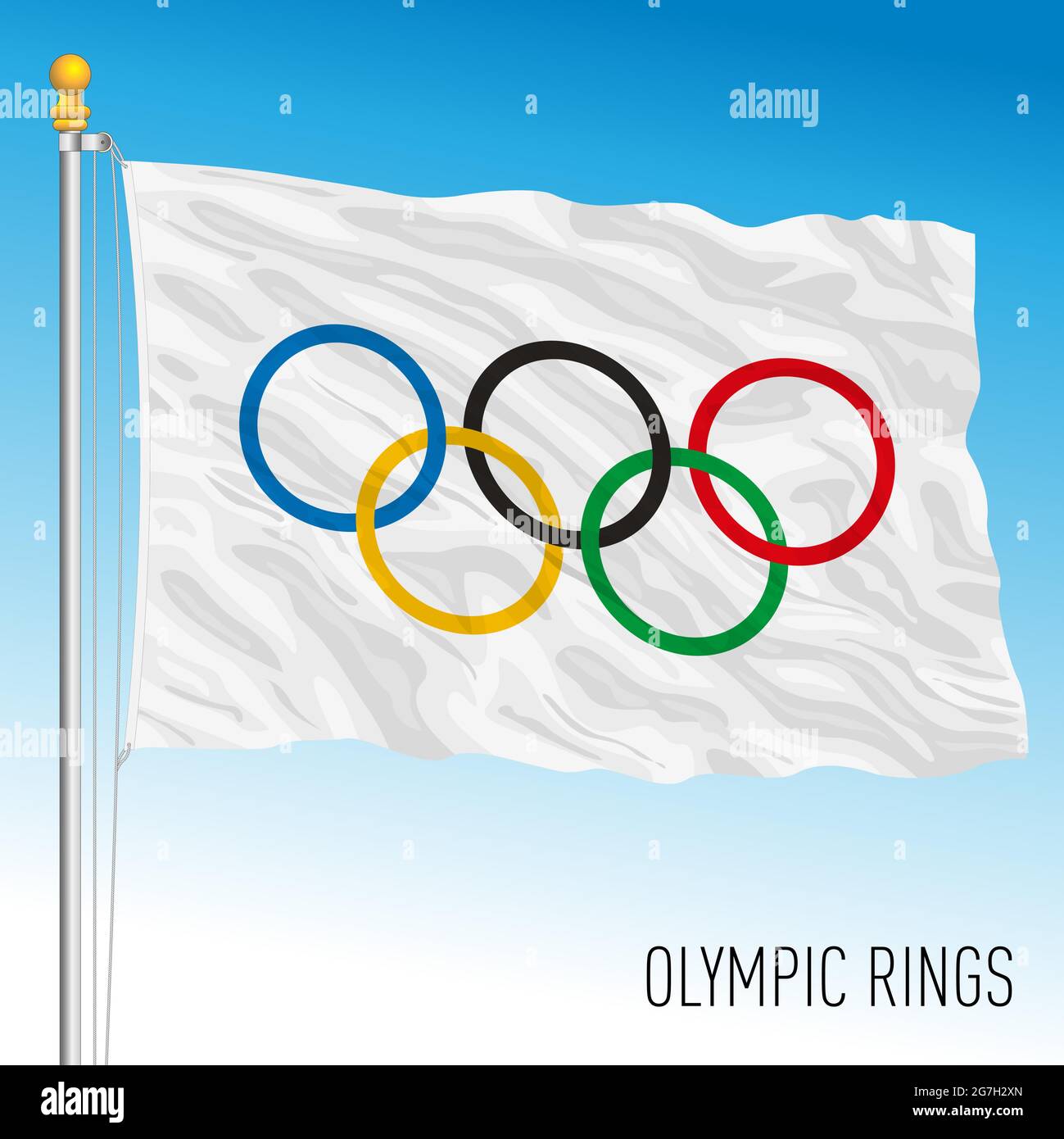 Olympic games official national flag, international organization, vector illustration Stock Vector