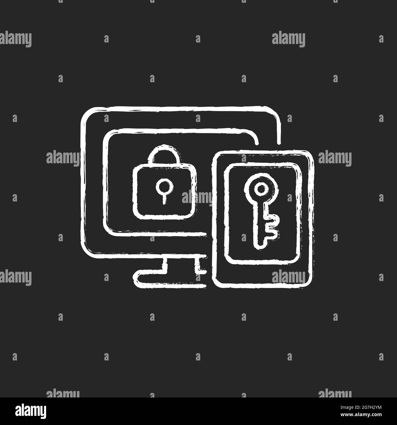 Multi factor authentication background Black and White Stock Photos ...