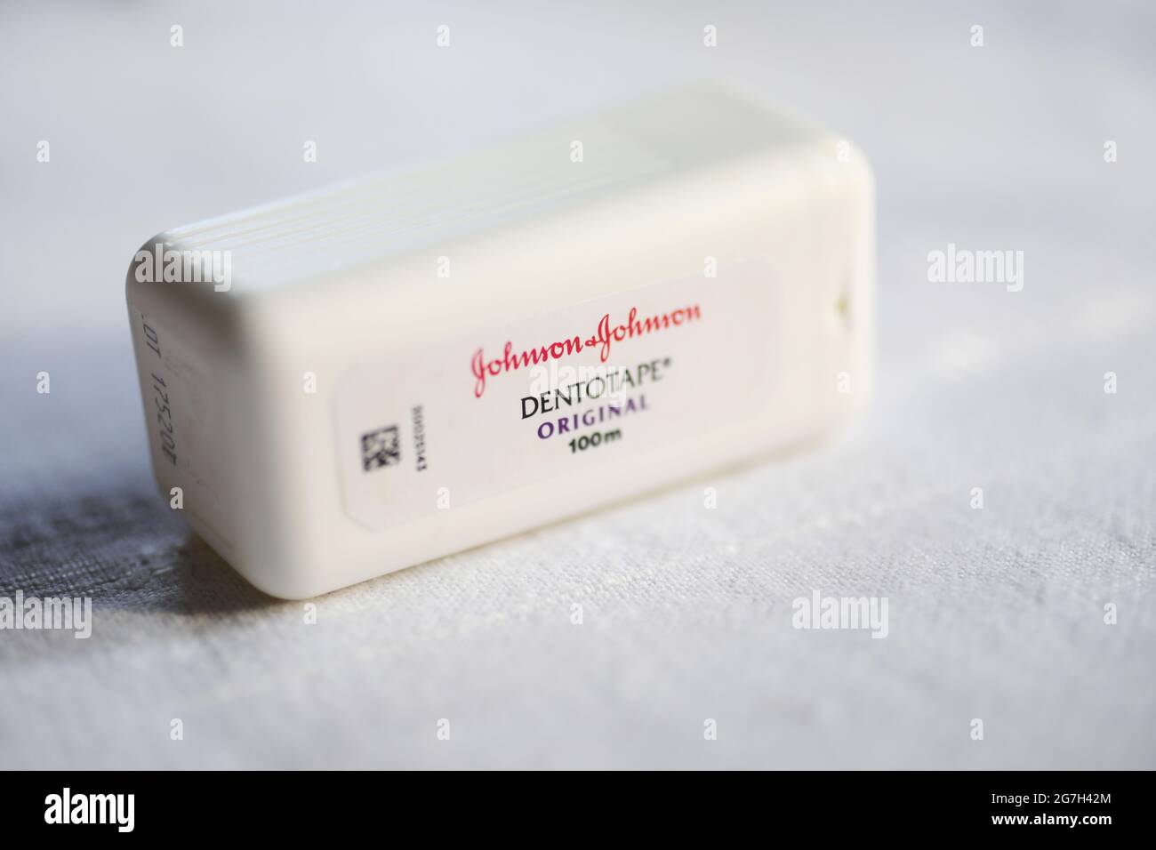 Dental floss from Johnson & Johnson (J&J Stock Photo - Alamy